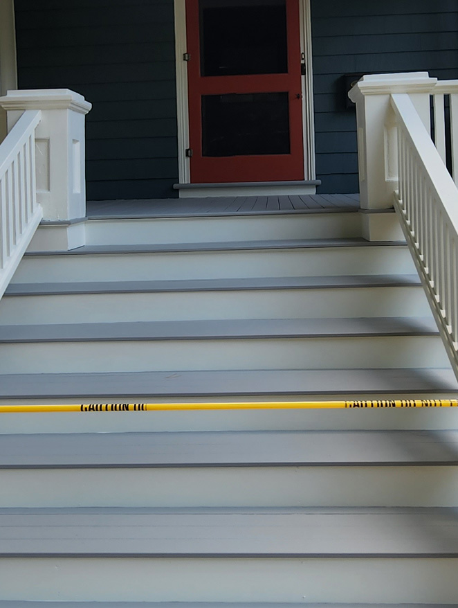 Before house repainting